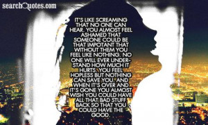 that someone could be that impotant that without them you feel like ...