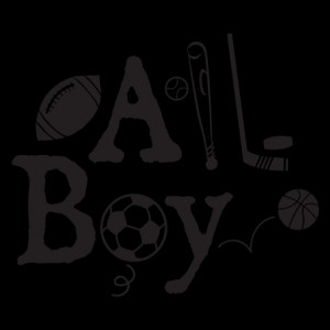 all boy sports equipment kids wall quotes decal