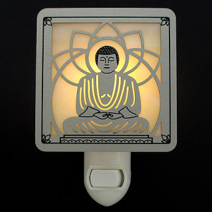 Buddha Night Light - Click to Select Stained Glass Color