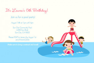Splish Splash Pool Party Invite