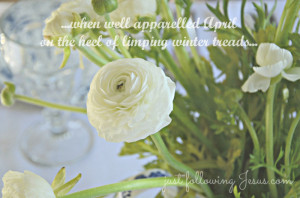 Ranunculus and a little Shakespeare...