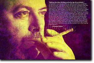... -HITCHENS-ART-PHOTO-PRINT-4-POSTER-GIFT-CHRIS-RULES-OF-DRINKING-QUOTE