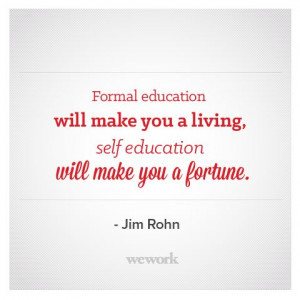 WeWork #Inspirational #Quote by Jim Rohn