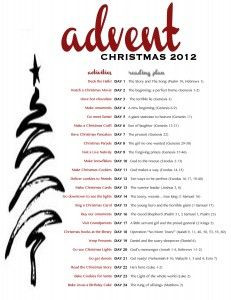 Christmas Advent Calendar - 24 day plan of activities and scripture ...