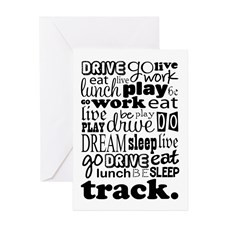 Track Life Quote Funny Greeting Card for