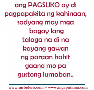 pagsuko tagalog quotes Patama tagalog quotes Move On Quotes