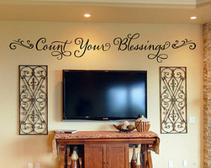 Wall Decal - Count Your Blessings - Christian Wall Decal - Wall Decals ...