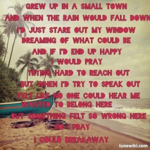breakaway lyrics kelly clarkson | Breakaway -- #LyricArt for ...