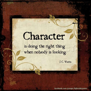 An oldie but goodie about character