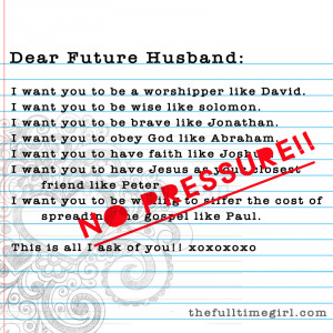 Dear “Dear Future Husband”,