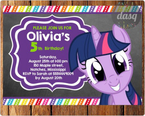 Twilight Sparkle My Little Pony Custom Birthday, Birthday Party ...