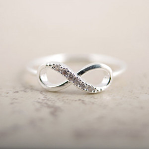 ... beautiful ring infinity silver infinity ring rhinestone accessoire