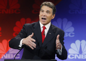 Republican presidential candidate, Texas Governor Rick Perry ...