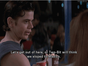 the outsiders gifs cherry and ponyboy - Google Search Outside Gif, Gif ...