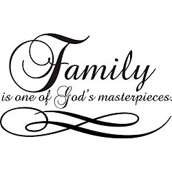 ... on Style 'Family is One of God's Masterpieces' Vinyl Wall Art Quote