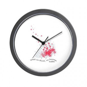Buddha Gifts > Buddha Living Room > Buddha Quotes - Think Wall Clock