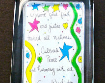 George Washington Glass Paperweight Quote 