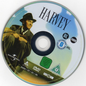 Harvey (1950) R2 – Movie DVD – CD Label, DVD cover, Front Cover -