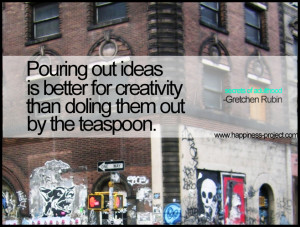 ... Ideas Is Better for Creativity than Doling Them Out with a Teaspoon