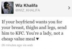 You’re a lady, not a cheap value meal. ♥