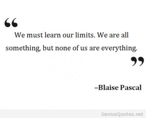 New quote from Blaise Pascal
