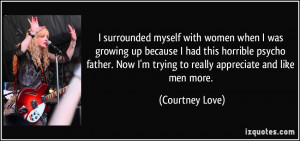 with women when I was growing up because I had this horrible psycho ...