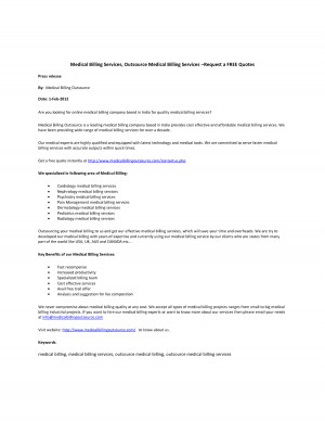 ... Services, Outsource Medical Billing Services –Request a FREE Quotes