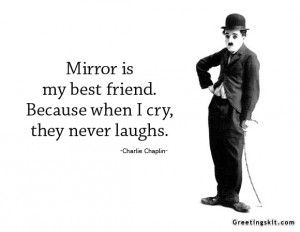 Charlie Chaplin Introspective Wallpaper: Mirror Is my best friend