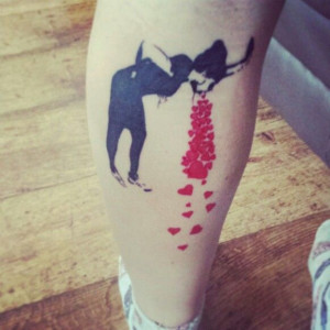 Tattoo Banksy in2u calf sick of love: Tattoo Banksy 15, Tattoo Ideas ...