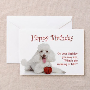 Animal Gifts > Funny Poodle Birthday Card