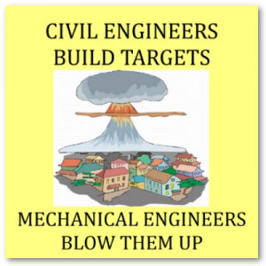 ... the difference between mechanical engineers and civil engineers