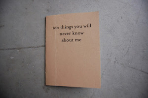 secret love quotes ten things you will never know about me