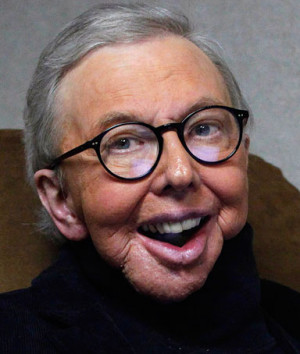 In this Jan. 12, 2011, file photo, movie critic Roger Ebert works in ...