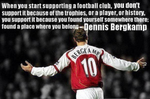Arsenal supporters know the meaning of this famous DB quote.