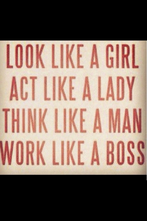 Think like a man act like a boss
