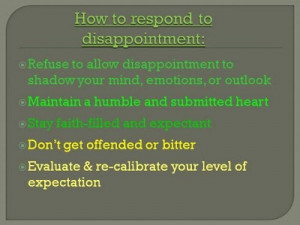 Overcoming Disappointment