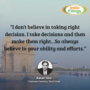 Ratan Tata Quote, I don't believe in taking right decisions, I take ...