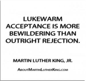 Lukewarm acceptance is more bewildering than outright rejection.