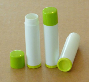 10 NEW Empty Lime Green Top and bottom White Tube LIP Balm Chapstick ...