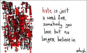 funny, hate, illustration, love, quote, words, yeah