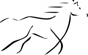 RUNNING HORSE SILHOUETTE-special buy any 2 quotes by vinylforall
