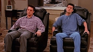 Joey and Chandler Recliners Friends