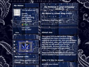 Navy Blue Bandana - Blue Rag MySpace Layout Preview
