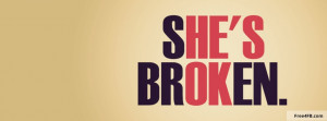 She's Broken, He's Okay - Facebook Cover