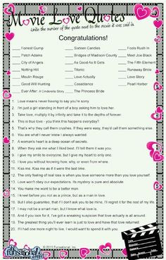 Personalized Movie Love Quotes Game #Personalized #MintedandMine # ...