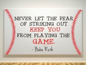 Babe Ruth Quote - Canvas Painting - Fear Of Striking Out - Baseball ...