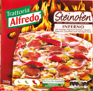 The Inferno pizza from Lidl. It's amazingly spicy. So so hot it will ...