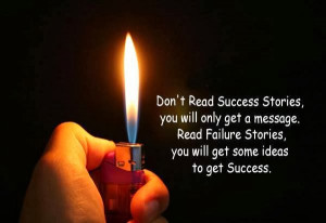 Don't read success stories, you will only get a message.
