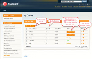 find and edit their quotes under my account my quotes