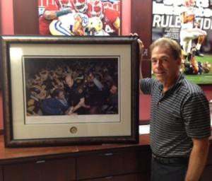 Nick Saban, head football coach at the University of Alabama ...